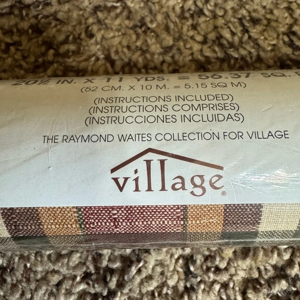Raymond Waites for Village plaid wallpaper 1 Double roll New in sealed package